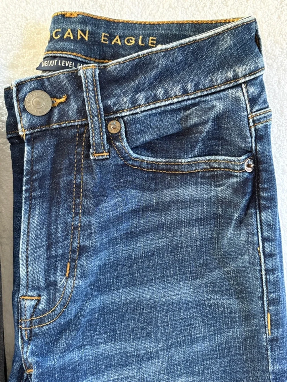 3 Pair Bundle AE Men’s Jeans Bundle 26x28 Gray, Black and Blue Slim